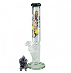 Black Leaf Hanuman Cylinder Bong Ice